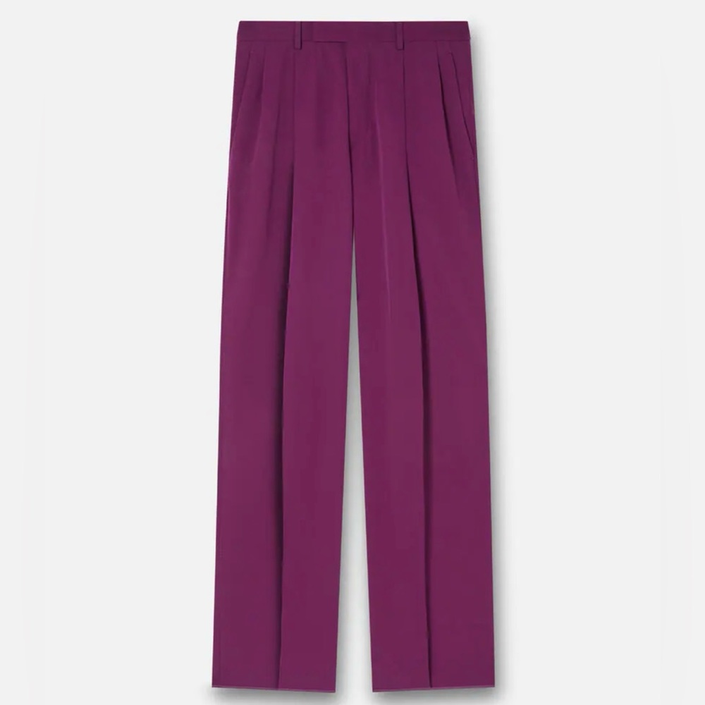 Mens VERSACE Solid Wide Leg Pants Size 48